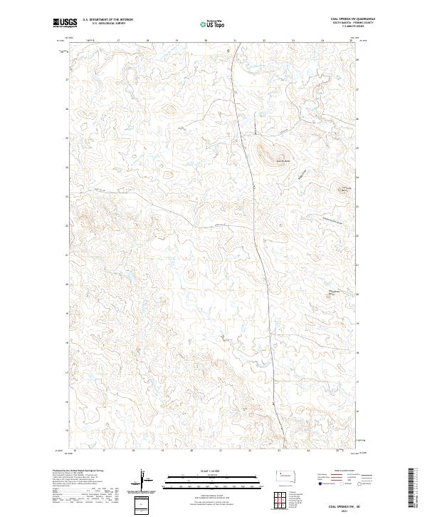 USGS US Topo 7.5-minute map for Coal Springs SW SD 2021