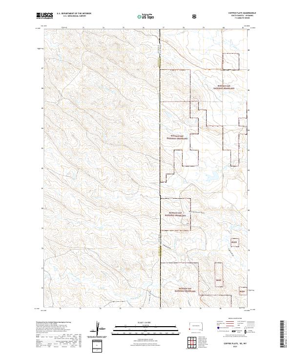 USGS US Topo 7.5-minute map for Coffee Flats SDWY 2021