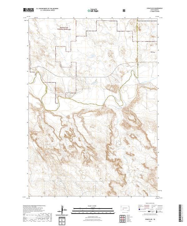 USGS US Topo 7.5-minute map for Conata NE SD 2021