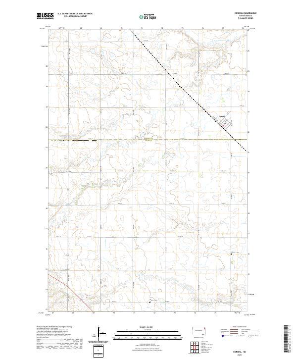 USGS US Topo 7.5-minute map for Corona SD 2021