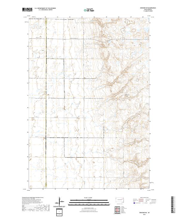 USGS US Topo 7.5-minute map for Crocker SW SD 2021