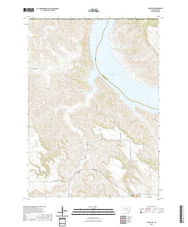 USGS US Topo 7.5-minute map for Dixon NE SD 2021