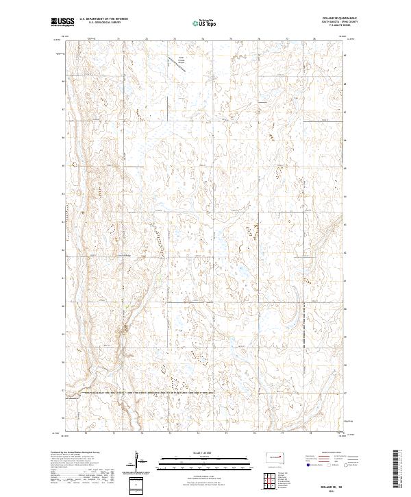 USGS US Topo 7.5-minute map for Doland SE SD 2021