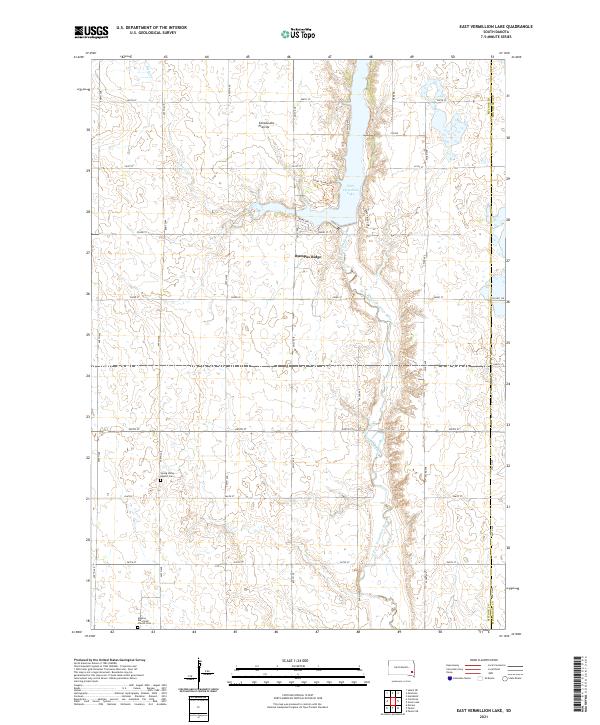 USGS US Topo 7.5-minute map for East Vermillion Lake SD 2021