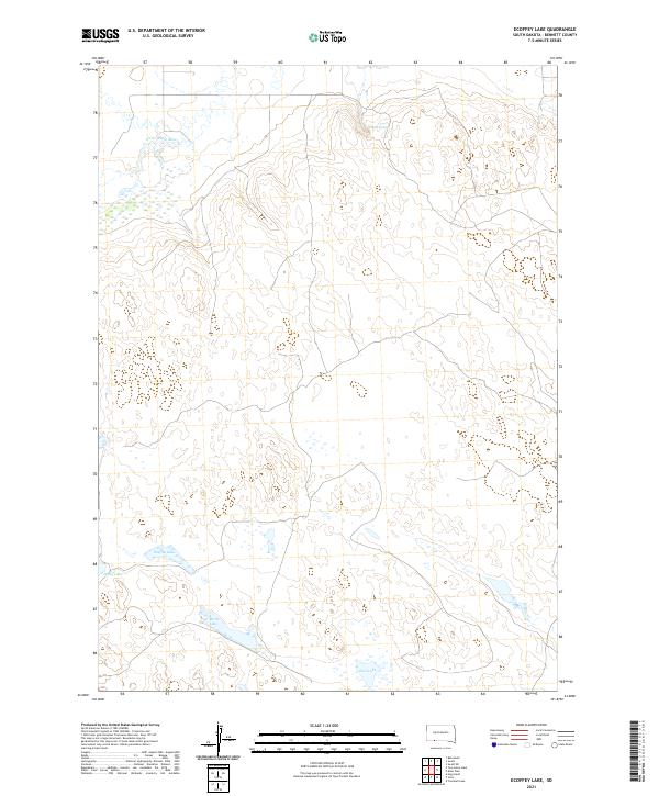 USGS US Topo 7.5-minute map for Ecoffey Lake SD 2021