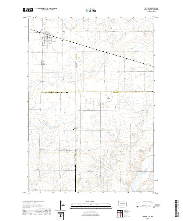 USGS US Topo 7.5-minute map for Elkton SDMN 2021