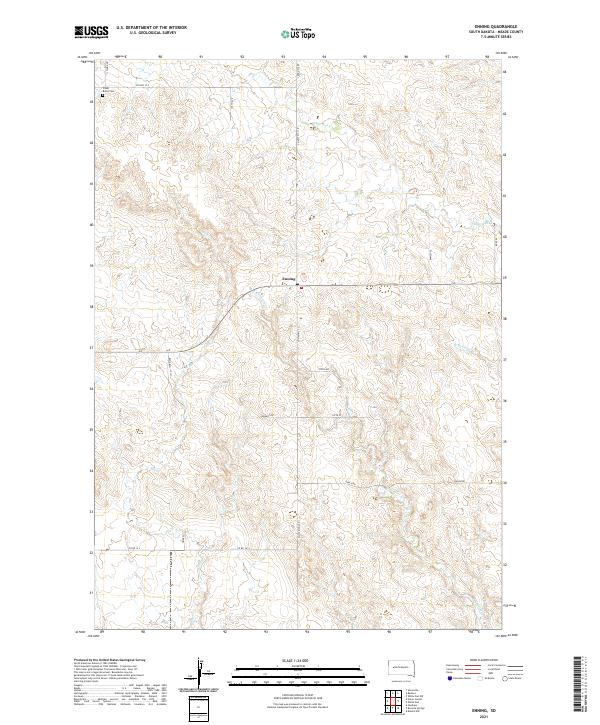 USGS US Topo 7.5-minute map for Enning SD 2021