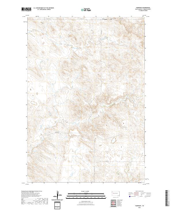 USGS US Topo 7.5-minute map for Fairpoint SD 2021