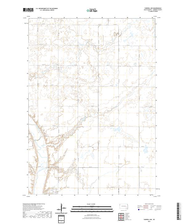 USGS US Topo 7.5-minute map for Farwell NW SD 2021