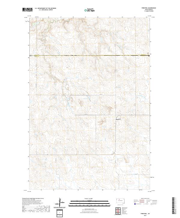 USGS US Topo 7.5-minute map for Firesteel SD 2021