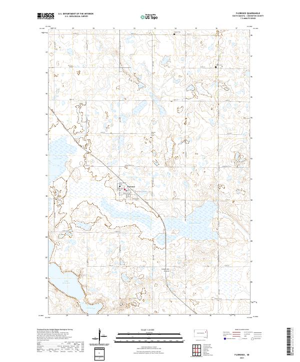 USGS US Topo 7.5-minute map for Florence SD 2021