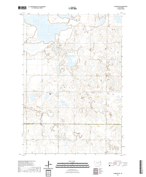 USGS US Topo 7.5-minute map for Florence NE SD 2021