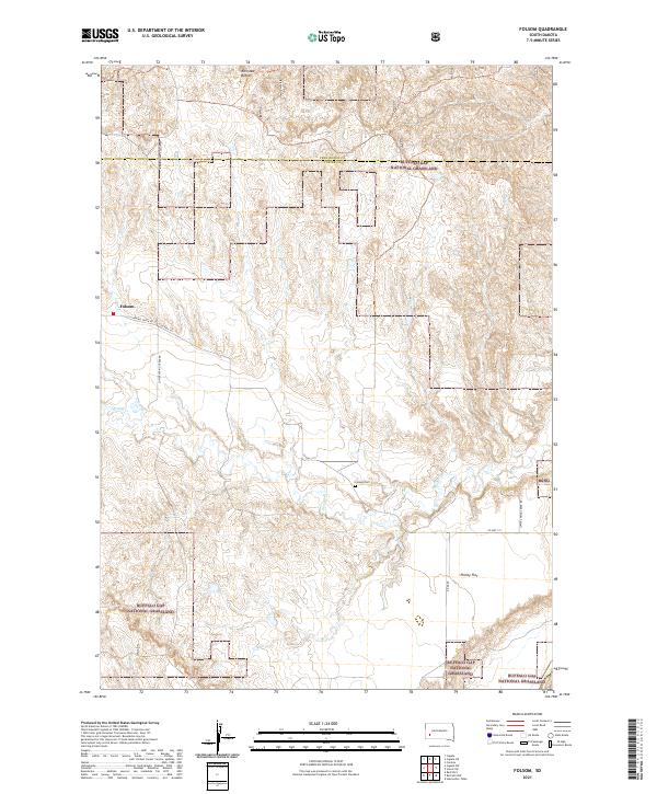 USGS US Topo 7.5-minute map for Folsom SD 2021