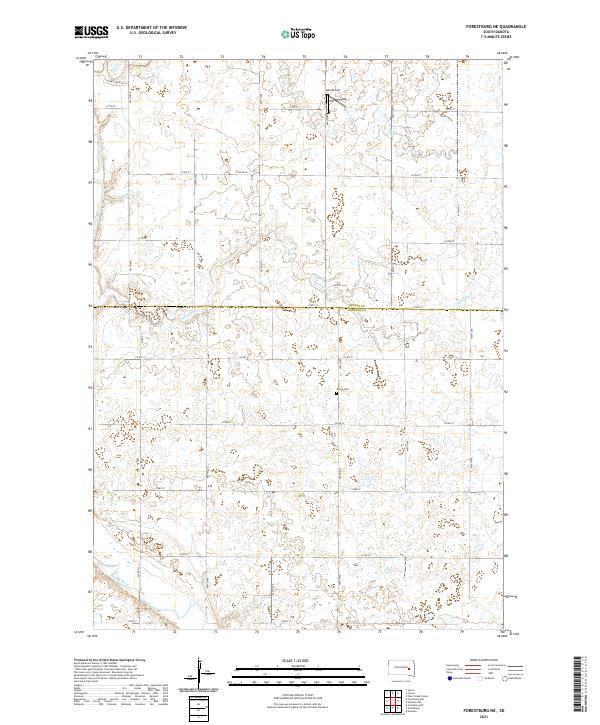 USGS US Topo 7.5-minute map for Forestburg NE SD 2021