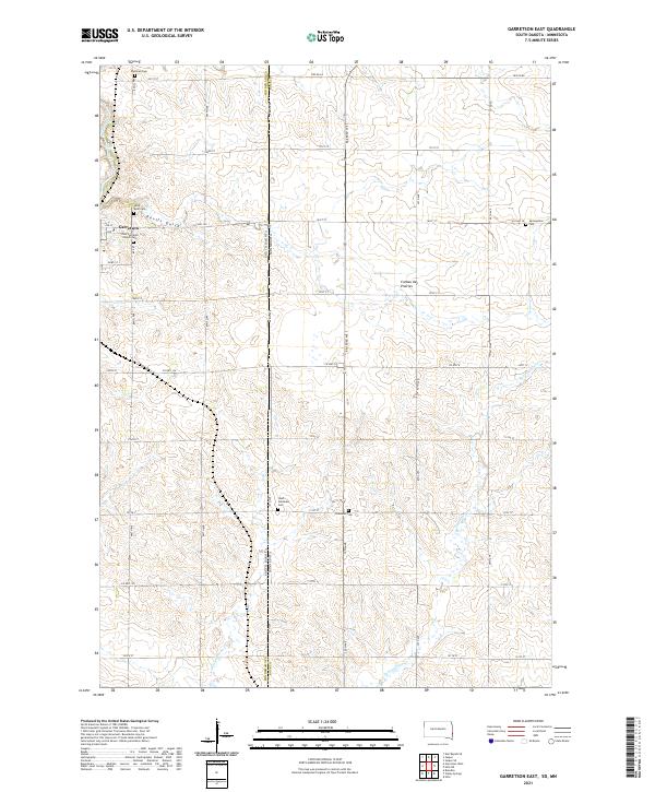 USGS US Topo 7.5-minute map for Garretson East SDMN 2021