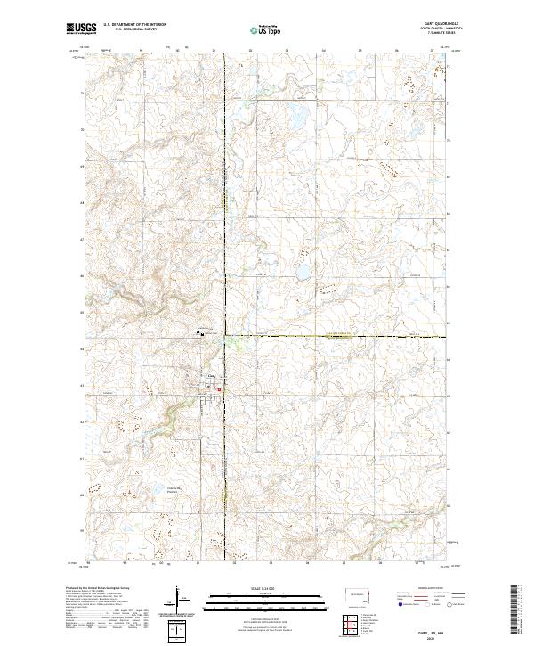 USGS US Topo 7.5-minute map for Gary SDMN 2021