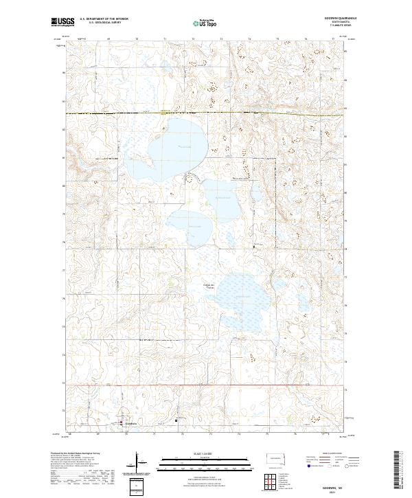 USGS US Topo 7.5-minute map for Goodwin SD 2021