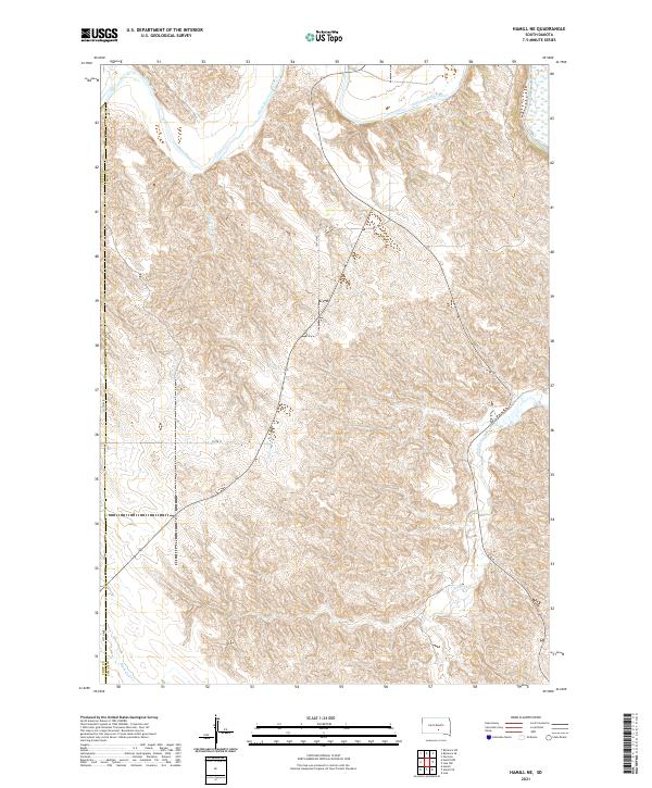 USGS US Topo 7.5-minute map for Hamill NE SD 2021