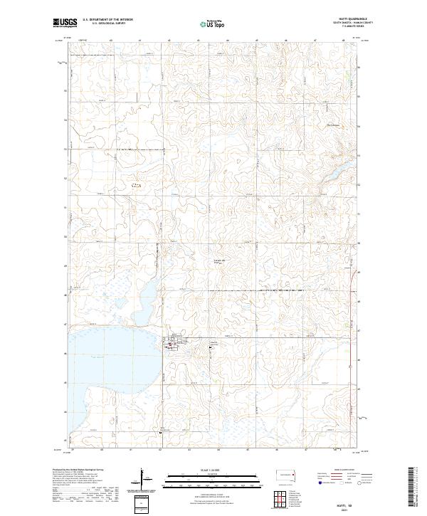 USGS US Topo 7.5-minute map for Hayti SD 2021