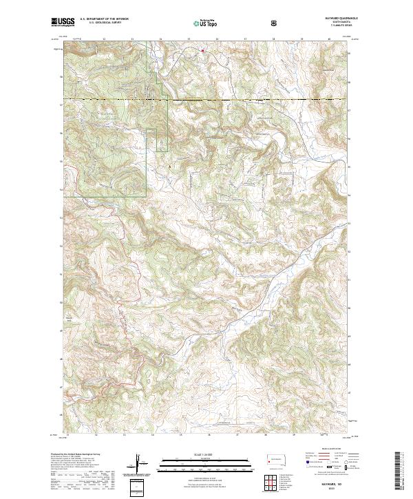 US Topo 7.5-minute map for Hayward SD