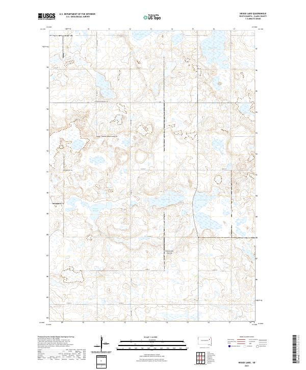 USGS US Topo 7.5-minute map for Heggs Lake SD 2021