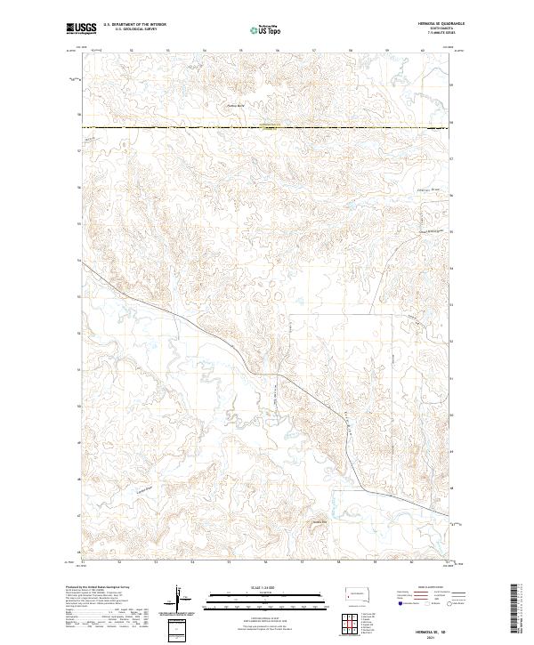 USGS US Topo 7.5-minute map for Hermosa SE SD 2021