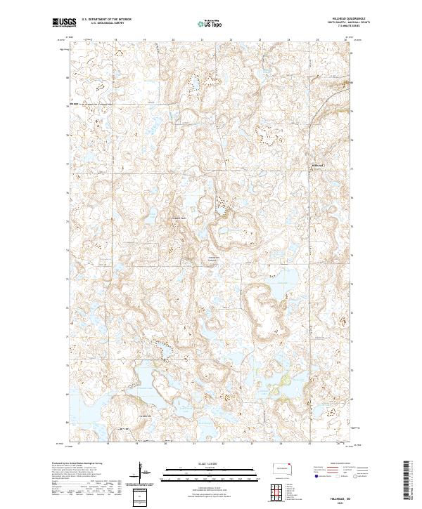 USGS US Topo 7.5-minute map for Hillhead SD 2021