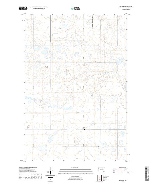 USGS US Topo 7.5-minute map for Hillsview SD 2021