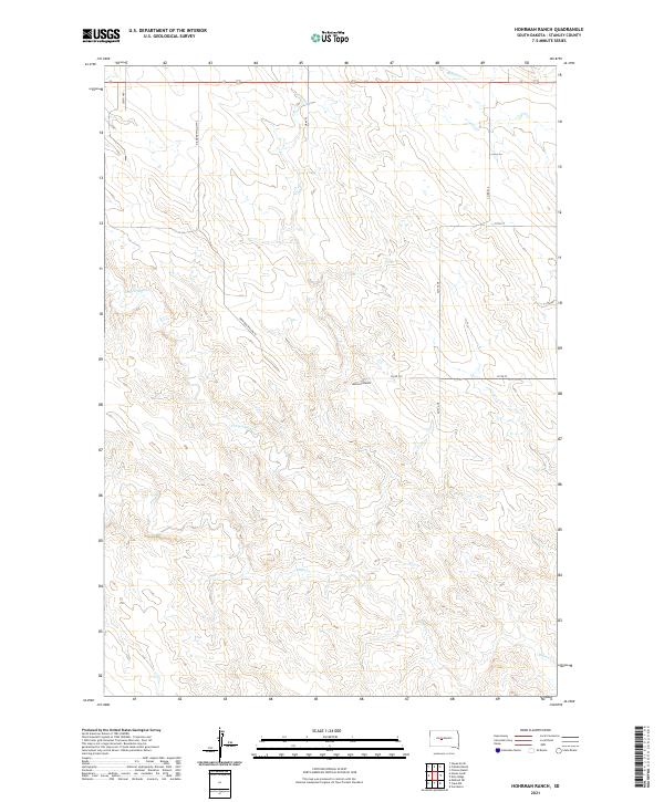 USGS US Topo 7.5-minute map for Hohrman Ranch SD 2021