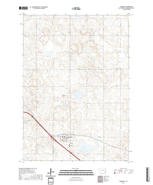 USGS US Topo 7.5-minute map for Humboldt SD 2021