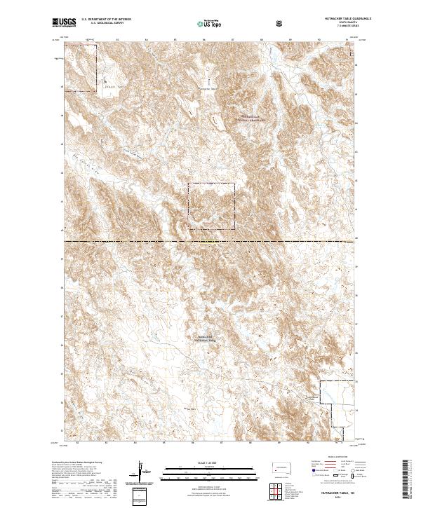 USGS US Topo 7.5-minute map for Hutmacher Table SD 2021