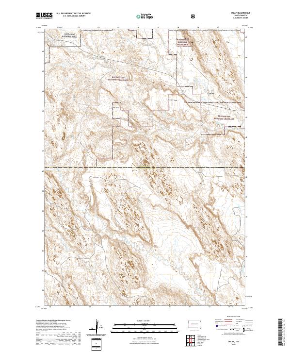 USGS US Topo 7.5-minute map for Imlay SD 2021