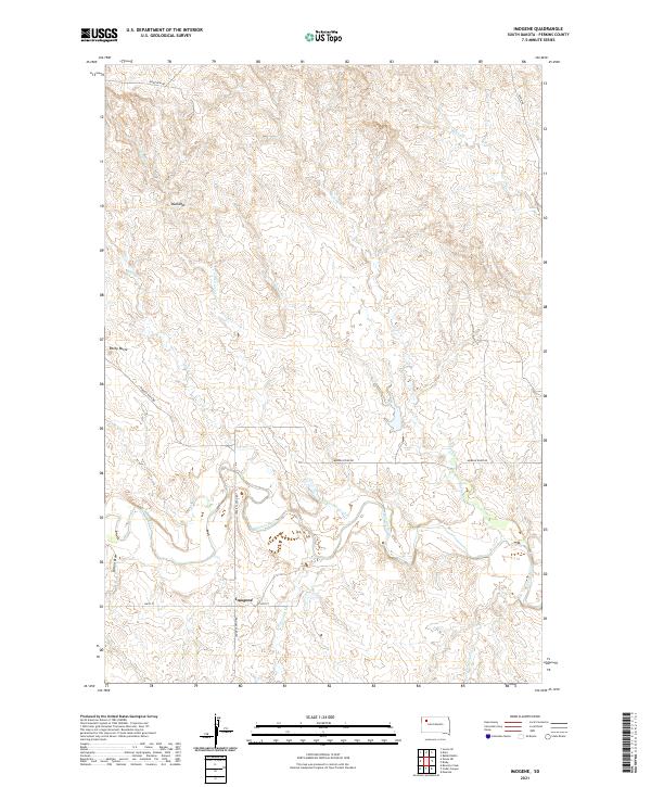 USGS US Topo 7.5-minute map for Imogene SD 2021