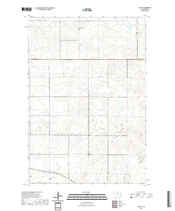 USGS US Topo 7.5-minute map for Java SE SD 2021