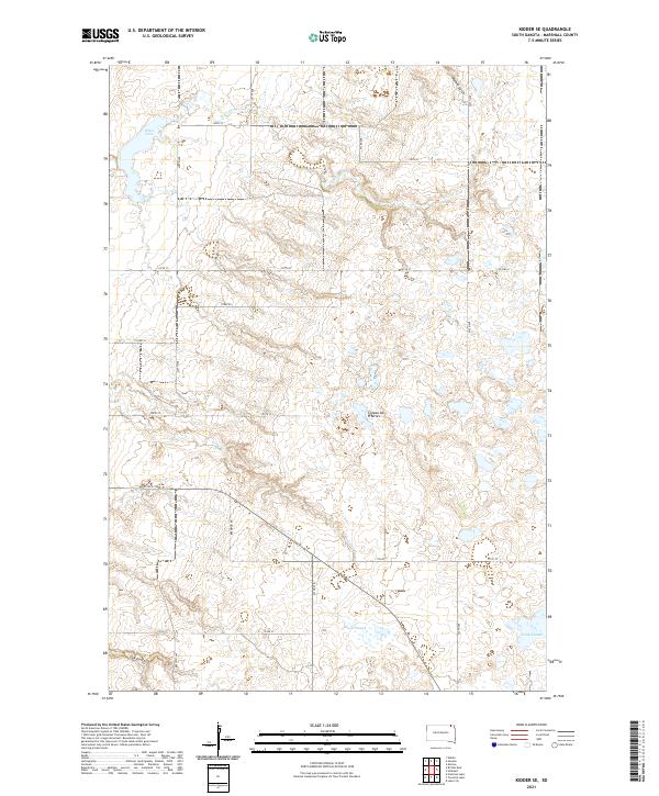 USGS US Topo 7.5-minute map for Kidder SE SD 2021