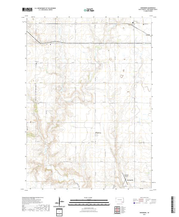 USGS US Topo 7.5-minute map for Kingsburg SD 2021