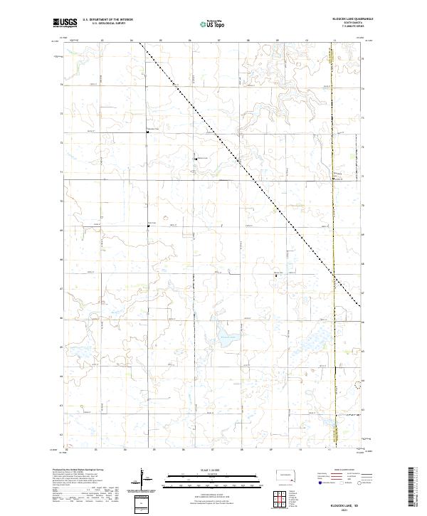 USGS US Topo 7.5-minute map for Kloucek Lake SD 2021