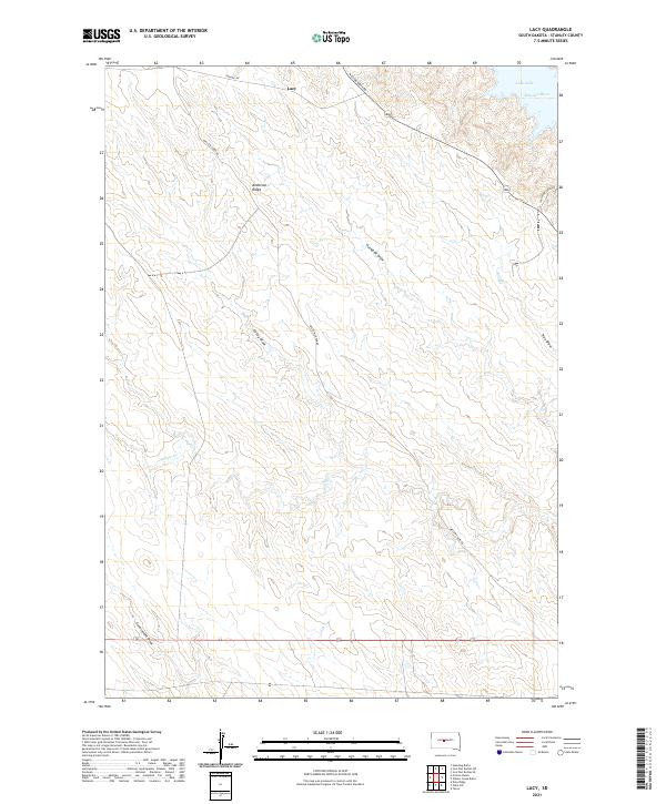 USGS US Topo 7.5-minute map for Lacy SD 2021