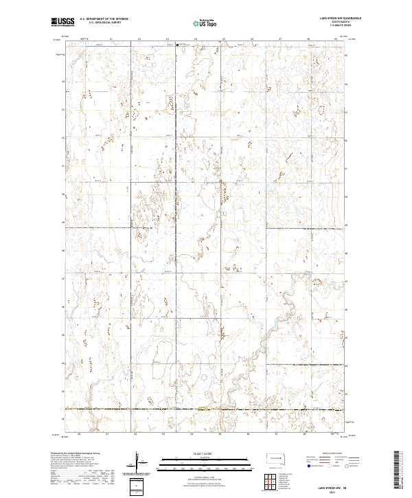 USGS US Topo 7.5-minute map for Lake Byron NW SD 2021