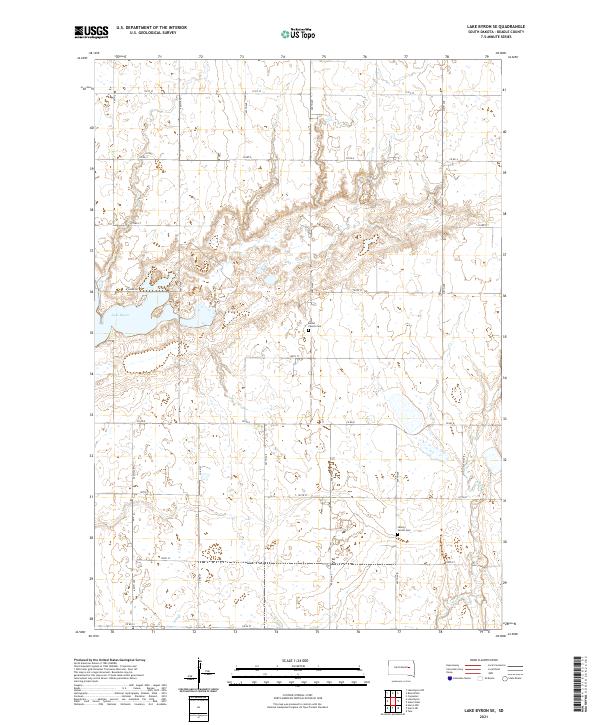 USGS US Topo 7.5-minute map for Lake Byron SE SD 2021