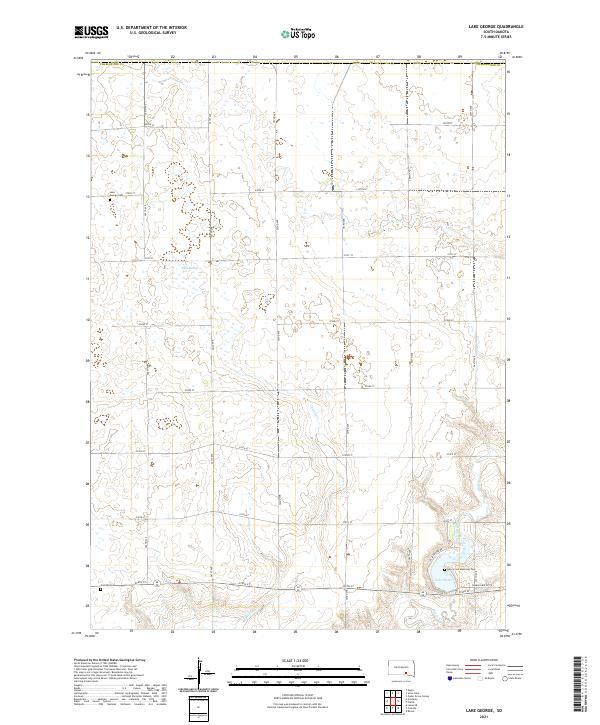 USGS US Topo 7.5-minute map for Lake George SD 2021