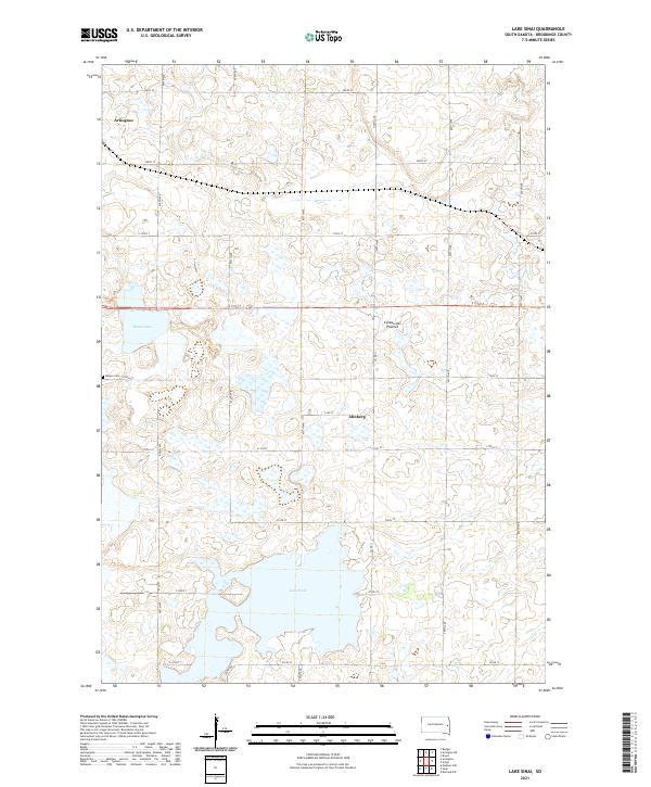 USGS US Topo 7.5-minute map for Lake Sinai SD 2021