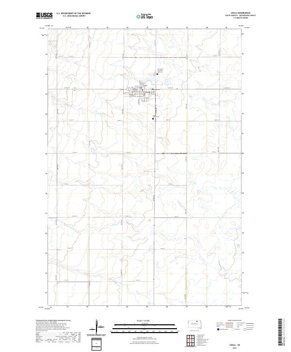 USGS US Topo 7.5-minute map for Leola SD 2021