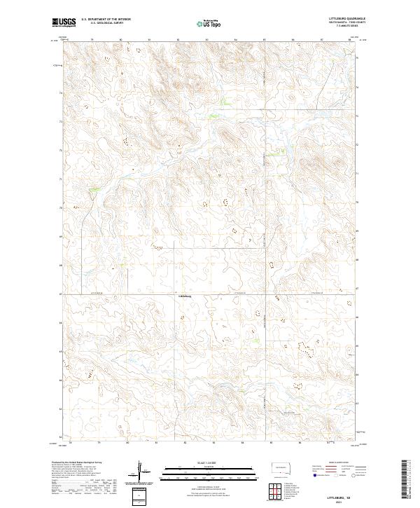 USGS US Topo 7.5-minute map for Littleburg SD 2021