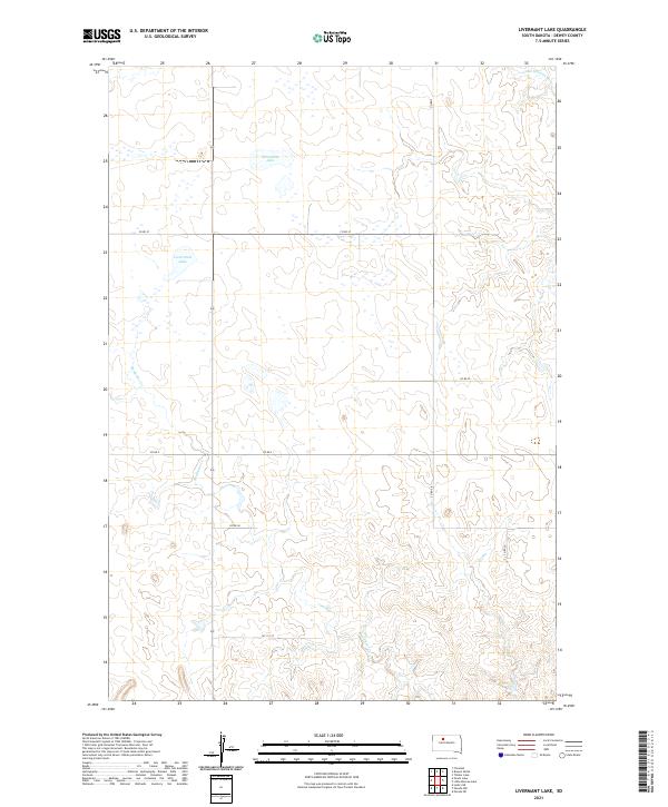 USGS US Topo 7.5-minute map for Livermant Lake SD 2021