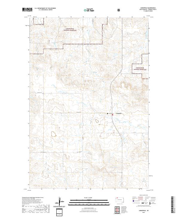 USGS US Topo 7.5-minute map for Lodgepole SD 2021