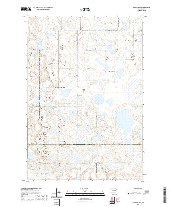 USGS US Topo 7.5-minute map for Lone Tree Lake SD 2021