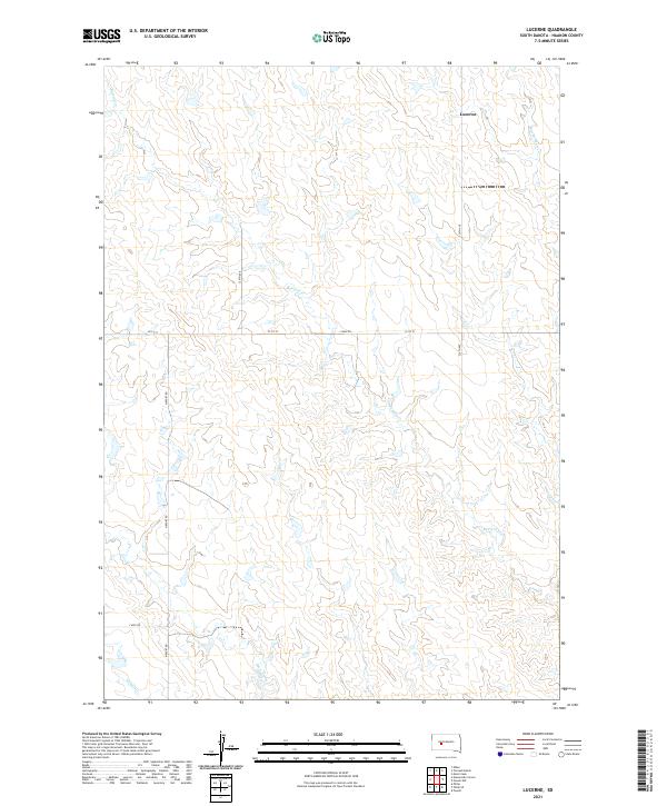 USGS US Topo 7.5-minute map for Lucerne SD 2021