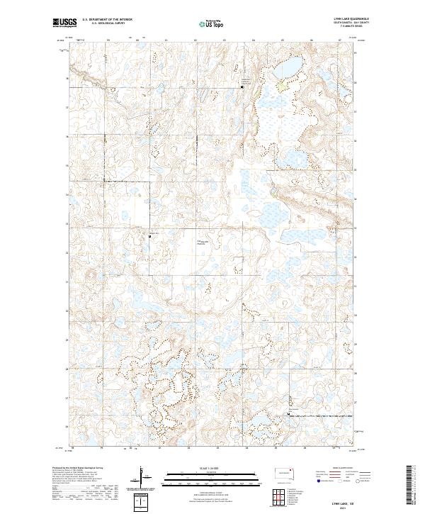 USGS US Topo 7.5-minute map for Lynn Lake SD 2021