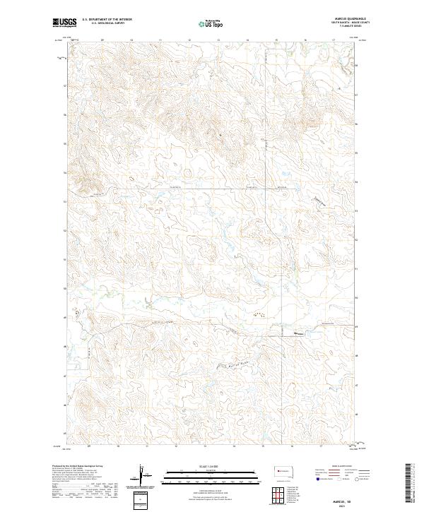 USGS US Topo 7.5-minute map for Marcus SD 2021